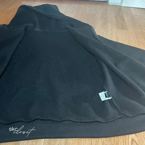 SHEIN MOOSTA Black Drawstring Drop Shoulder Hoodie, Small - Picture 6 of 10